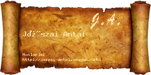 Jászai Antal névjegykártya