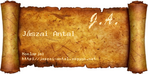 Jászai Antal névjegykártya